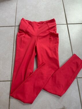 FP Movement by Free People Coral Red High-Waist Leggings